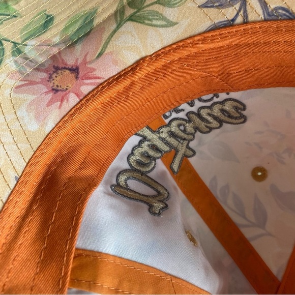 The Game "Daytona Beach" Floral Florida Yellow Strap Patch Logo Hat I OSFM - Picture 6 of 9